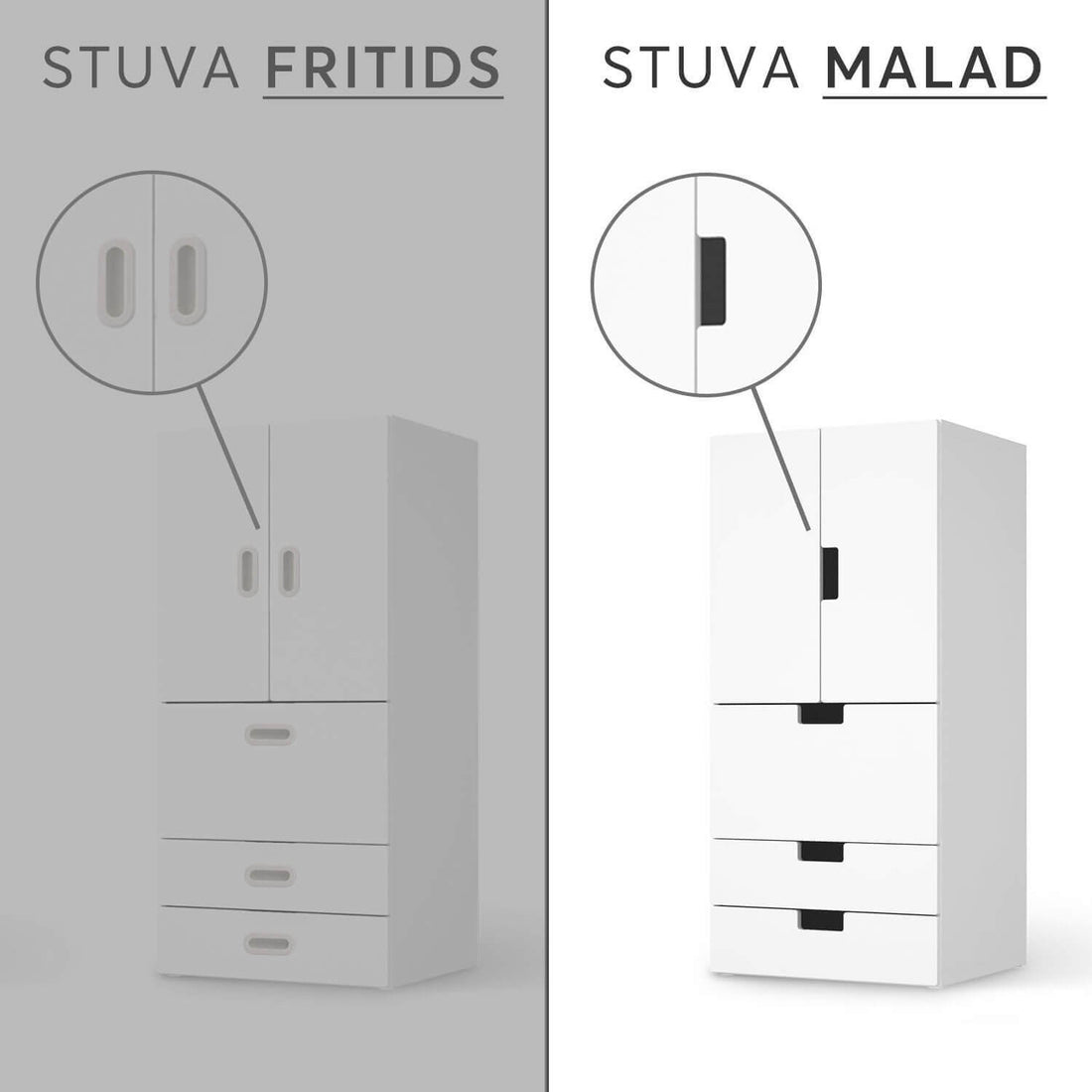 Vergleich IKEA Stuva Malad / Fritids - Bubbles