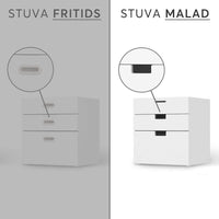 Folie für Möbel IKEA Stuva / Malad Kommode - 3 Schubladen - Design: Floral Doodle