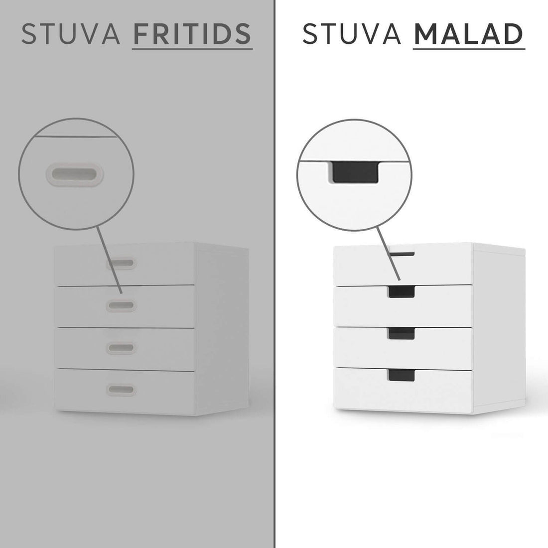 Vergleich IKEA Stuva Malad / Fritids - Blau Light