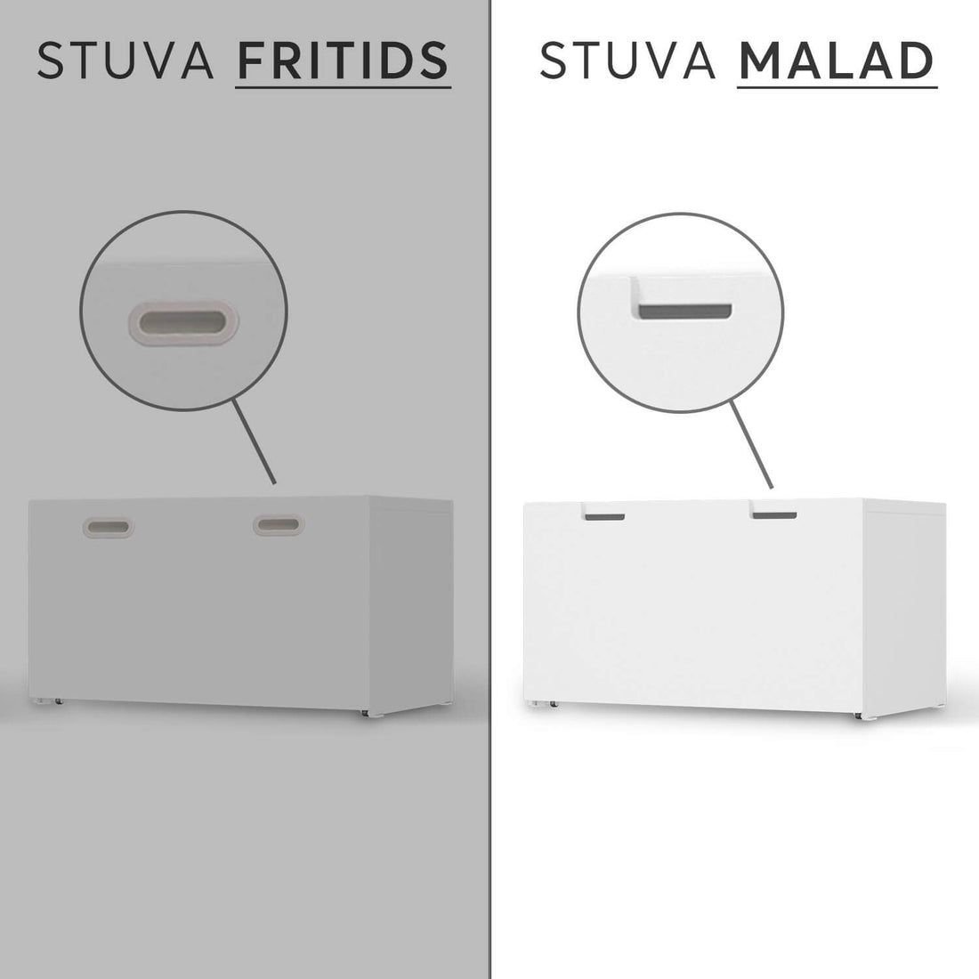 Vergleich IKEA Stuva Malad / Fritids - Rainbow das Einhorn