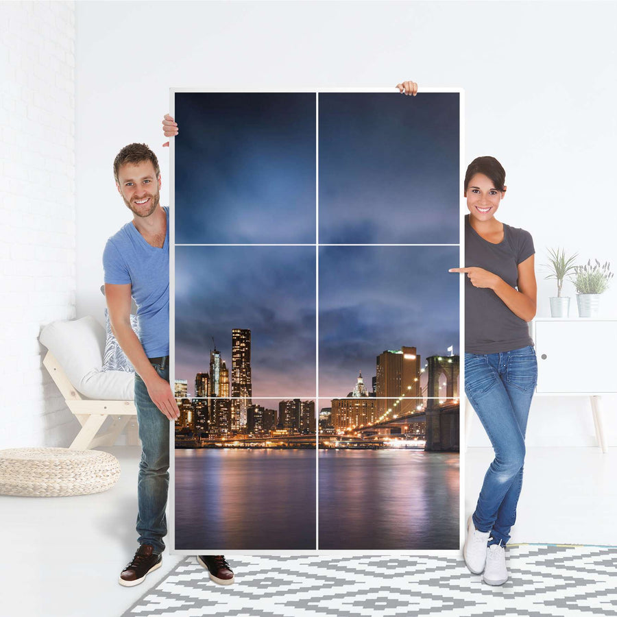 Möbel Klebefolie Brooklyn Bridge - IKEA Besta Schrank Hoch 6 Türen - Folie