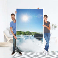 Möbel Klebefolie Niagara Falls - IKEA Besta Schrank Hoch 6 Türen - Folie