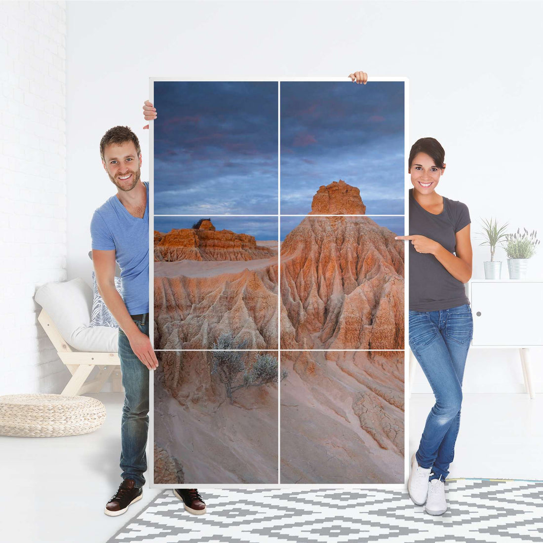 Möbel Klebefolie Outback Australia - IKEA Besta Schrank Hoch 6 Türen - Folie