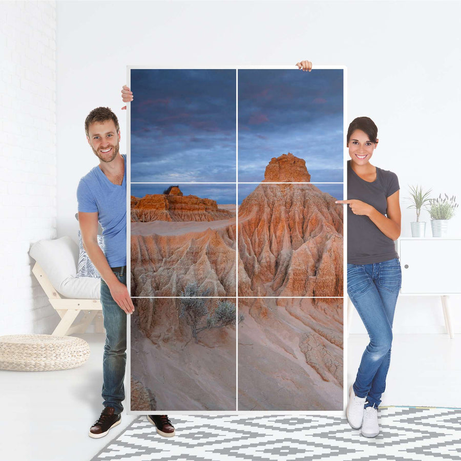 Möbel Klebefolie Outback Australia - IKEA Besta Schrank Hoch 6 Türen - Folie