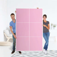 Möbel Klebefolie Pink Light - IKEA Besta Schrank Hoch 6 Türen - Folie