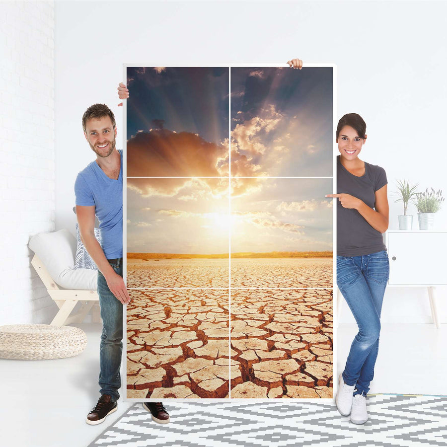Möbel Klebefolie Savanne - IKEA Besta Schrank Hoch 6 Türen - Folie