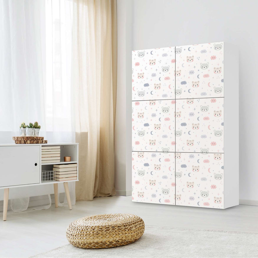 Möbel Klebefolie Sweet Dreams - IKEA Besta Schrank Hoch 6 Türen - Kinderzimmer