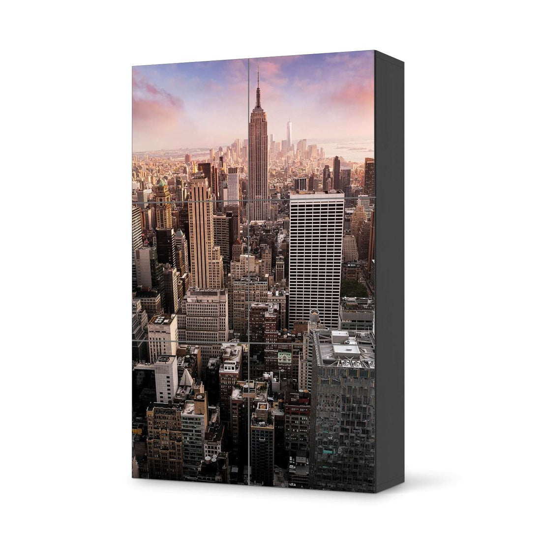 Möbel Klebefolie Big Apple - IKEA Besta Schrank Hoch 6 Türen - schwarz