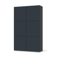Möbel Klebefolie Blaugrau Dark - IKEA Besta Schrank Hoch 6 Türen - schwarz