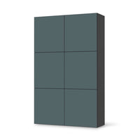 Möbel Klebefolie Blaugrau Light - IKEA Besta Schrank Hoch 6 Türen - schwarz