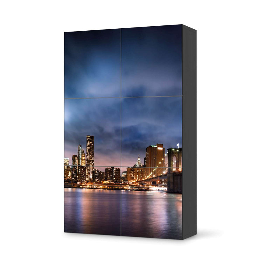 Möbel Klebefolie Brooklyn Bridge - IKEA Besta Schrank Hoch 6 Türen - schwarz
