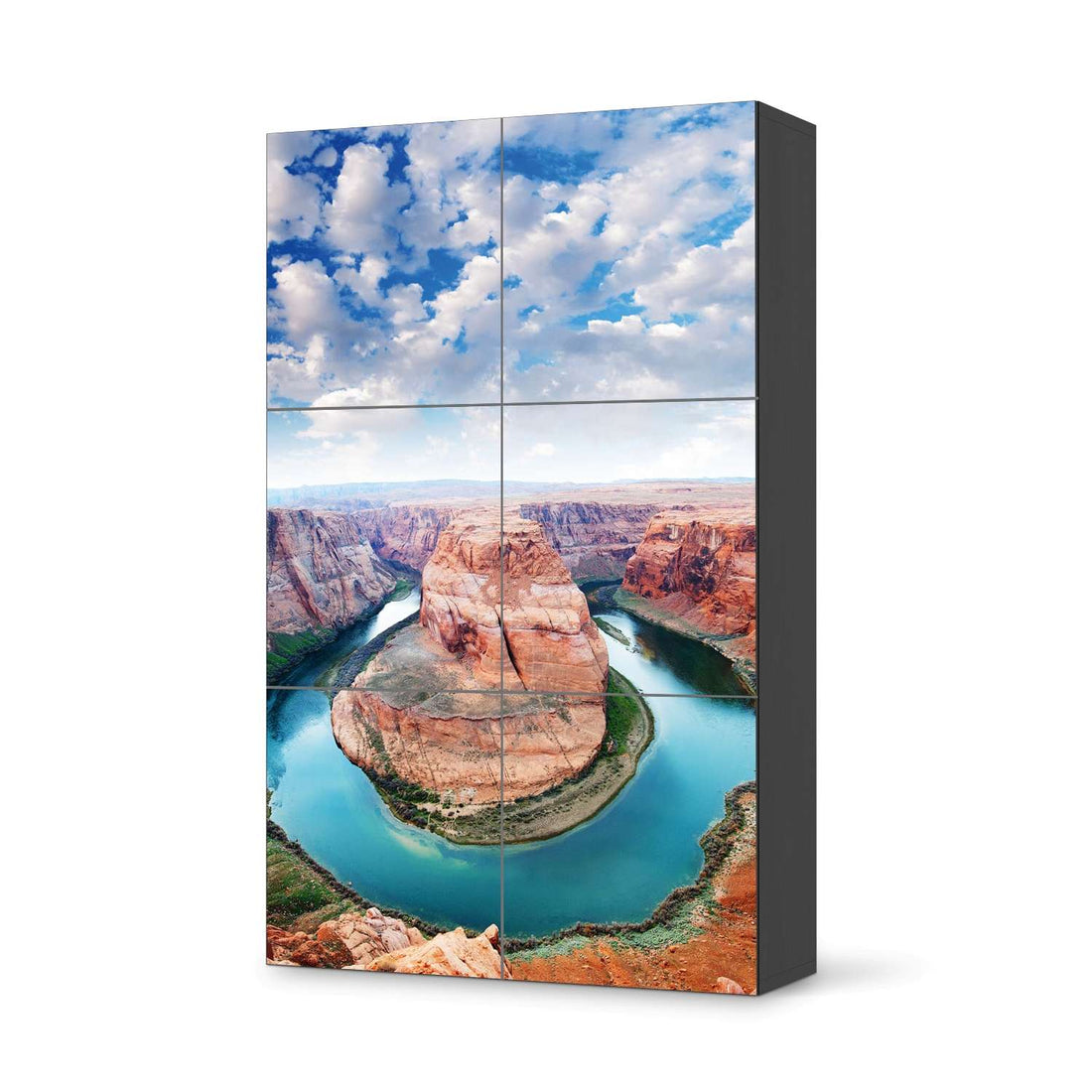 Möbel Klebefolie Grand Canyon - IKEA Besta Schrank Hoch 6 Türen - schwarz