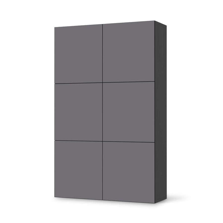 Möbel Klebefolie Grau Light - IKEA Besta Schrank Hoch 6 Türen - schwarz