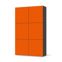 Möbel Klebefolie Orange Dark - IKEA Besta Schrank Hoch 6 Türen - schwarz