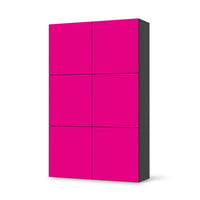 Möbel Klebefolie Pink Dark - IKEA Besta Schrank Hoch 6 Türen - schwarz