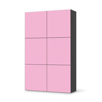 Möbel Klebefolie Pink Light - IKEA Besta Schrank Hoch 6 Türen - schwarz