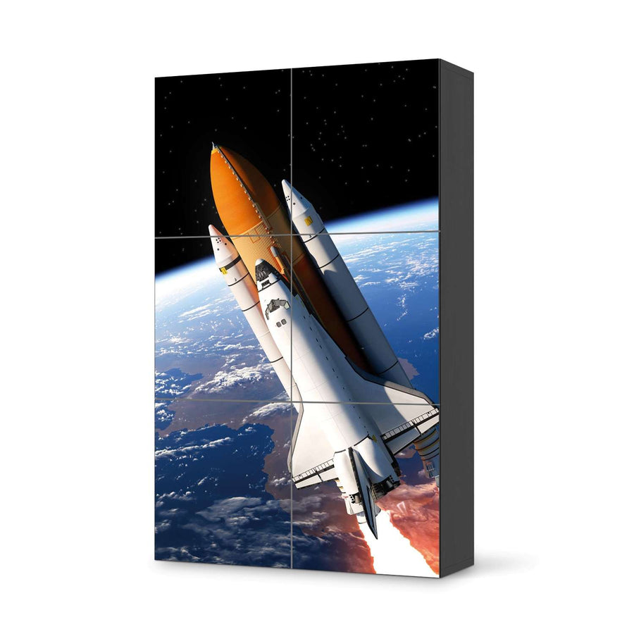 Möbel Klebefolie Space Traveller - IKEA Besta Schrank Hoch 6 Türen - schwarz