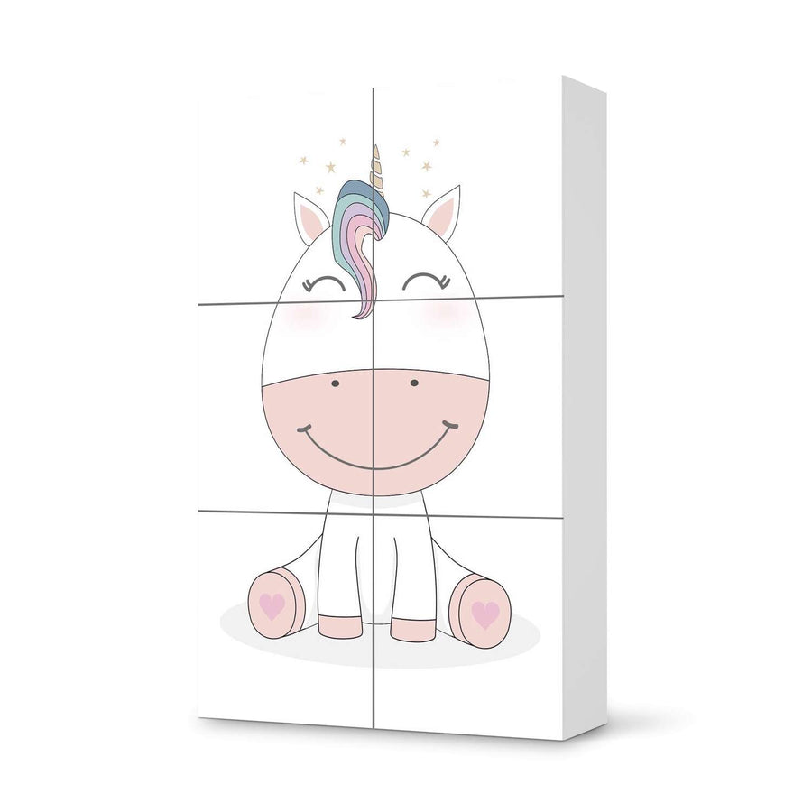 Möbel Klebefolie Baby Unicorn - IKEA Besta Schrank Hoch 6 Türen  - weiss