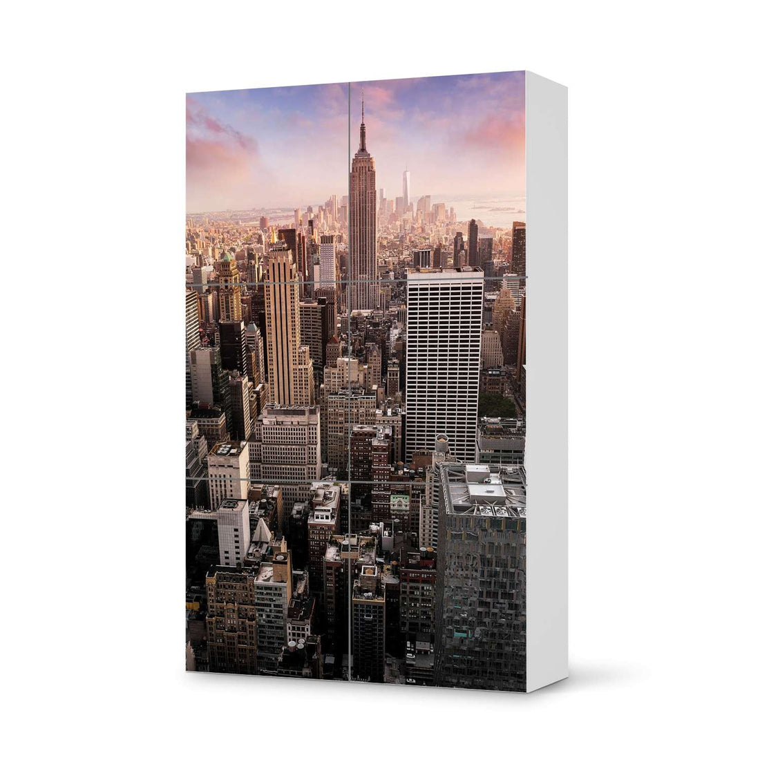 Möbel Klebefolie Big Apple - IKEA Besta Schrank Hoch 6 Türen  - weiss