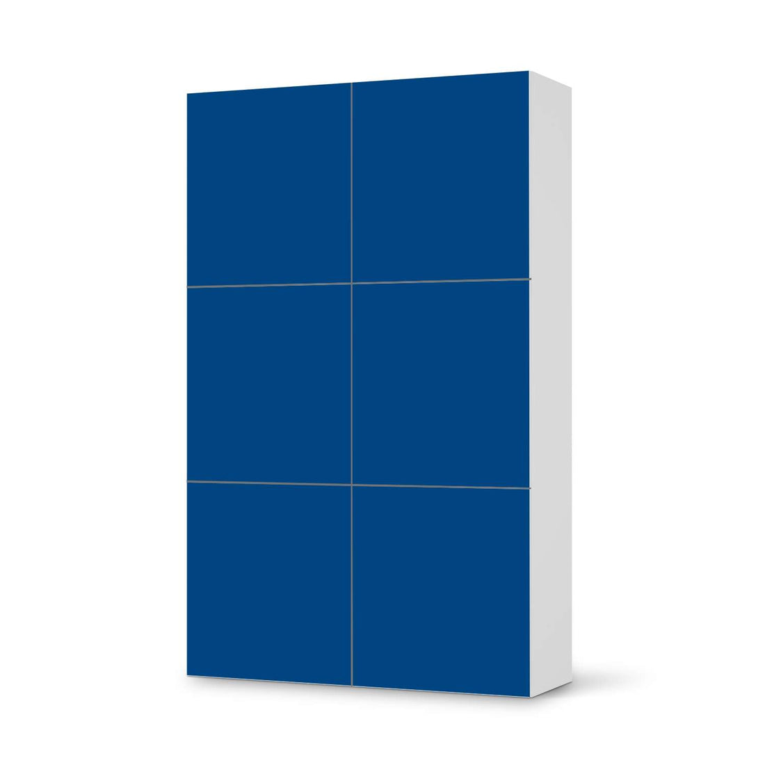 Möbel Klebefolie Blau Dark - IKEA Besta Schrank Hoch 6 Türen  - weiss