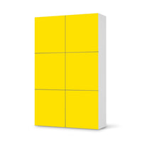 Möbel Klebefolie Gelb Dark - IKEA Besta Schrank Hoch 6 Türen  - weiss