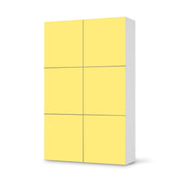 Möbel Klebefolie Gelb Light - IKEA Besta Schrank Hoch 6 Türen  - weiss