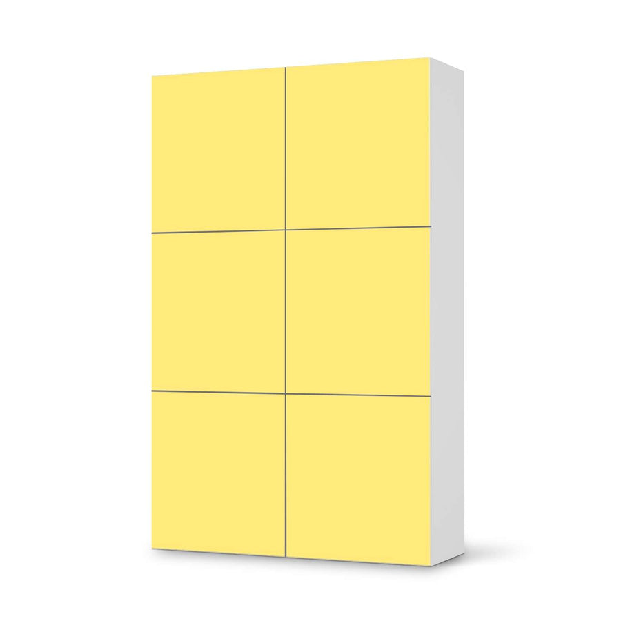 Möbel Klebefolie Gelb Light - IKEA Besta Schrank Hoch 6 Türen  - weiss