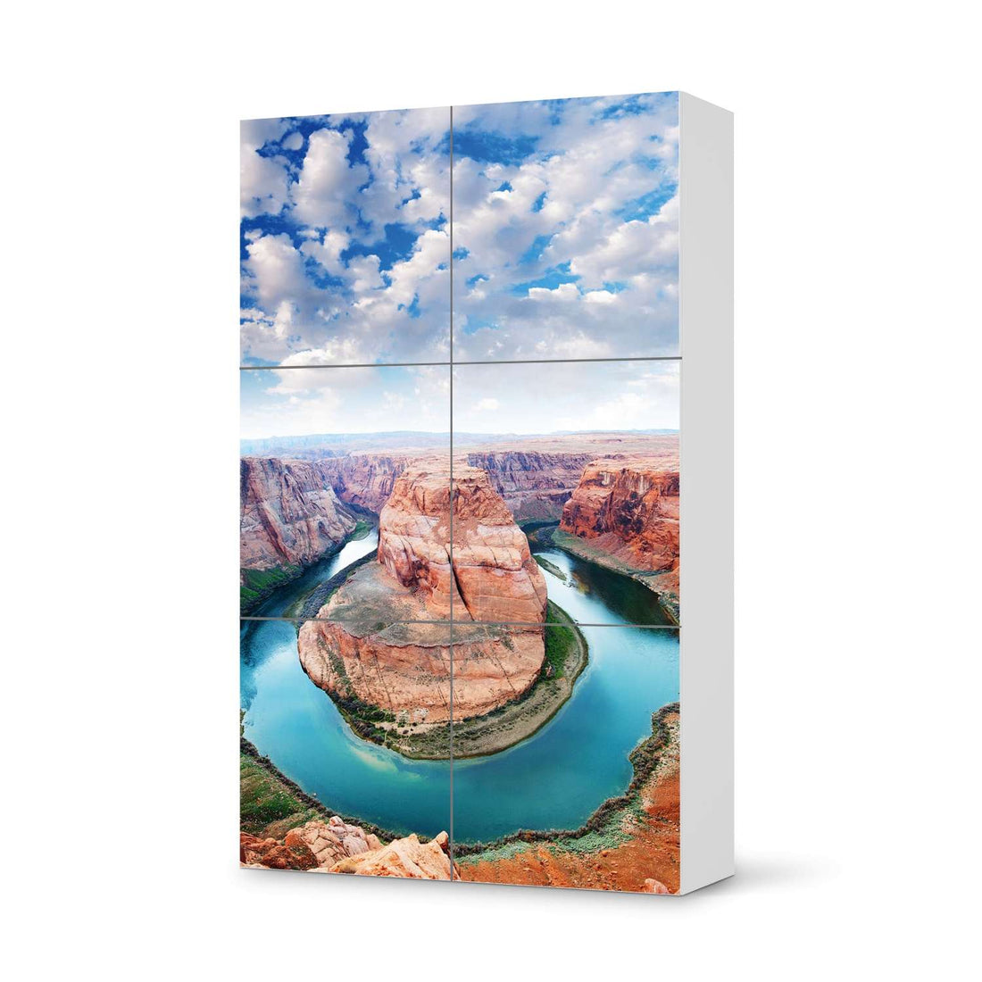 Möbel Klebefolie Grand Canyon - IKEA Besta Schrank Hoch 6 Türen  - weiss
