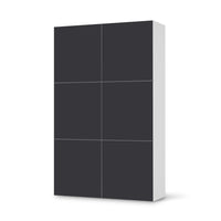 Möbel Klebefolie Grau Dark - IKEA Besta Schrank Hoch 6 Türen  - weiss