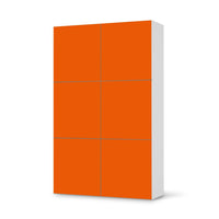 Möbel Klebefolie Orange Dark - IKEA Besta Schrank Hoch 6 Türen  - weiss