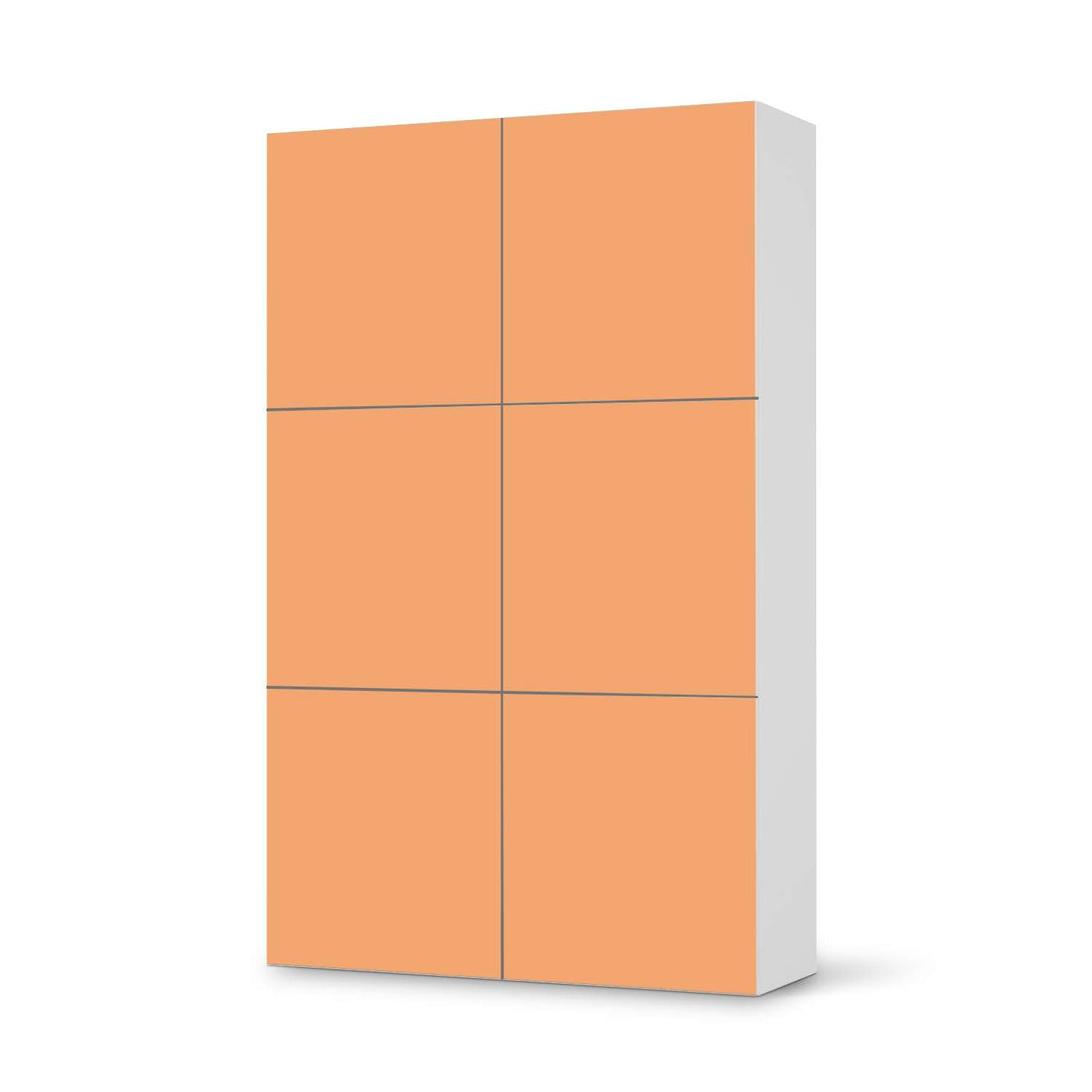 Möbel Klebefolie Orange Light - IKEA Besta Schrank Hoch 6 Türen  - weiss