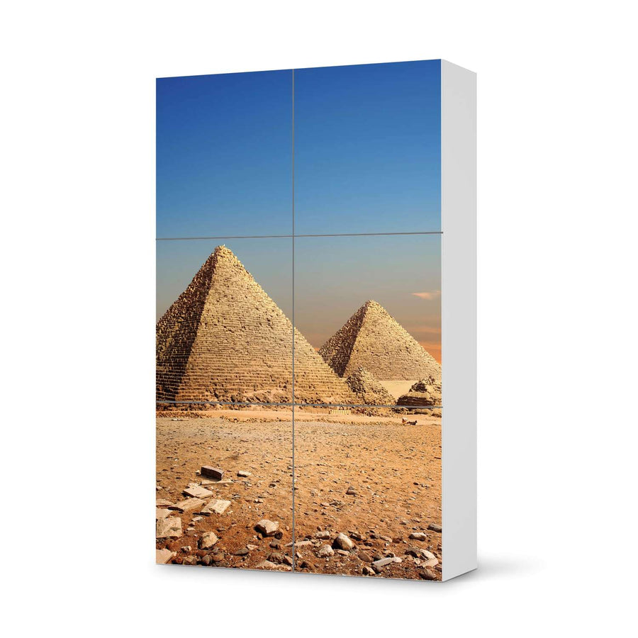 Möbel Klebefolie Pyramids - IKEA Besta Schrank Hoch 6 Türen  - weiss