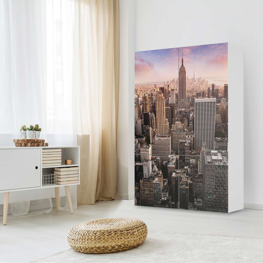 Möbel Klebefolie Big Apple - IKEA Besta Schrank Hoch 6 Türen - Wohnzimmer