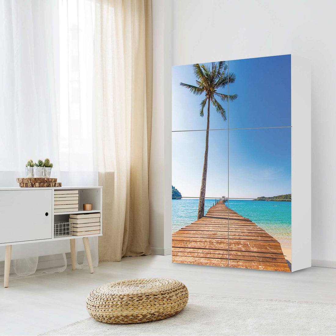 Möbel Klebefolie Caribbean - IKEA Besta Schrank Hoch 6 Türen - Wohnzimmer