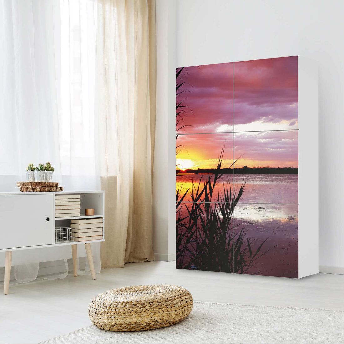 Möbel Klebefolie Dream away - IKEA Besta Schrank Hoch 6 Türen - Wohnzimmer