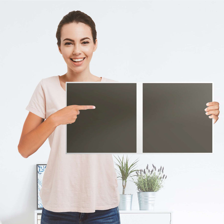 Möbel Klebefolie Braungrau Dark - IKEA Expedit Regal 2 Türen Quer - Folie