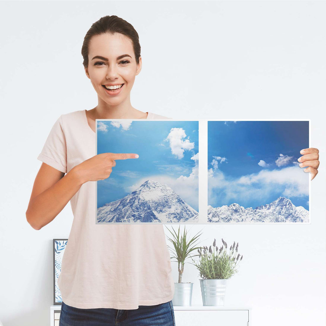 Möbel Klebefolie Everest - IKEA Expedit Regal 2 Türen Quer - Folie