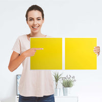 Möbel Klebefolie Gelb Dark - IKEA Expedit Regal 2 Türen Quer - Folie