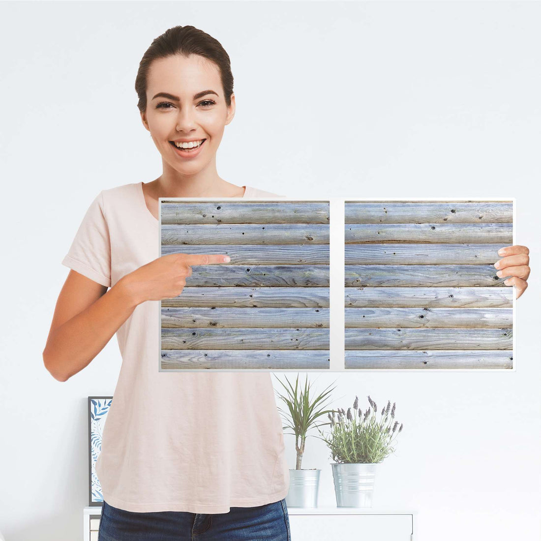 Möbel Klebefolie Greyhound - IKEA Expedit Regal 2 Türen Quer - Folie