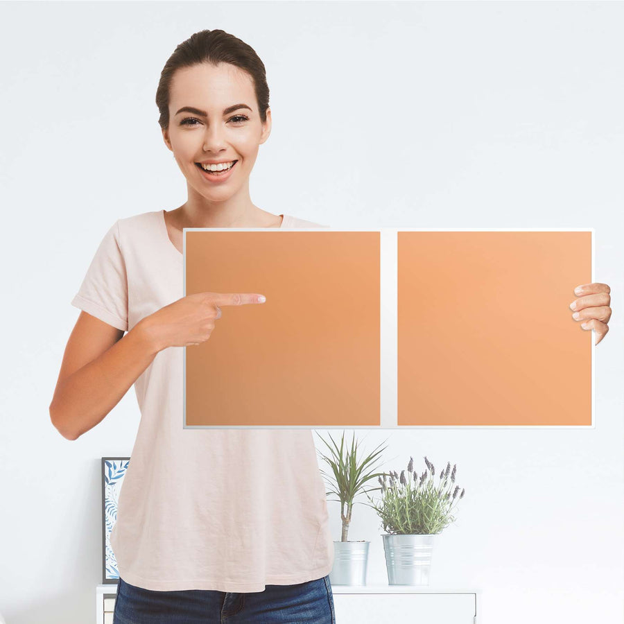 Möbel Klebefolie Orange Light - IKEA Expedit Regal 2 Türen Quer - Folie