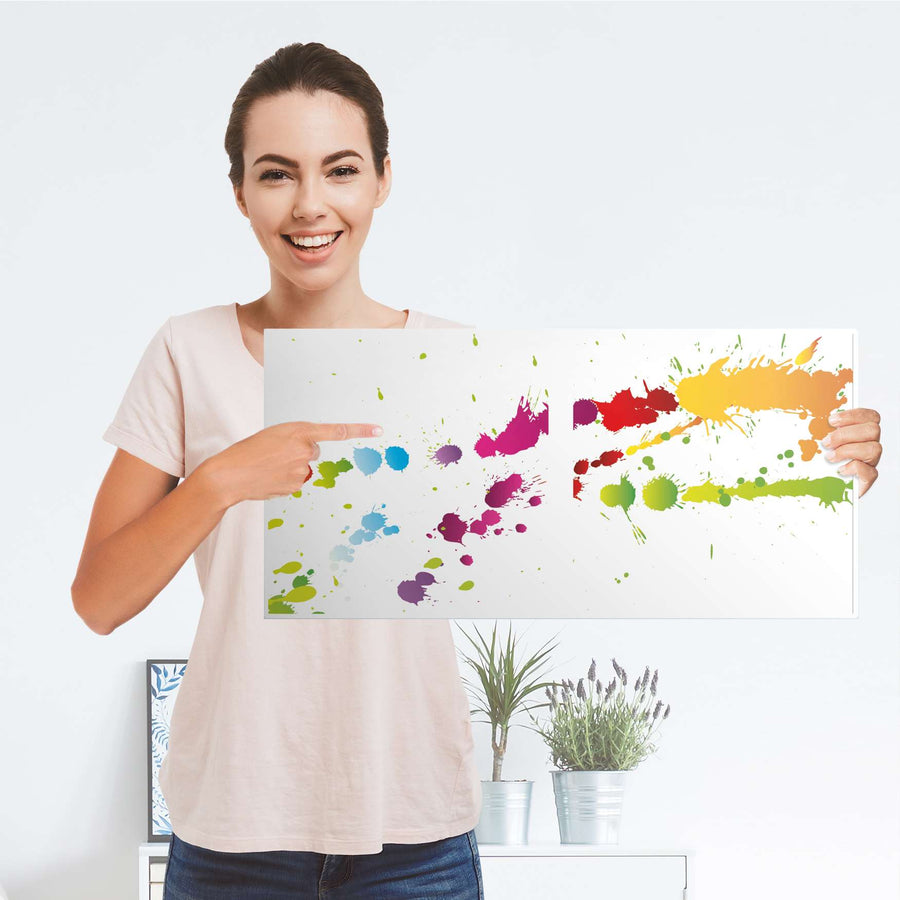Möbel Klebefolie Splash 2 - IKEA Expedit Regal 2 Türen Quer - Folie