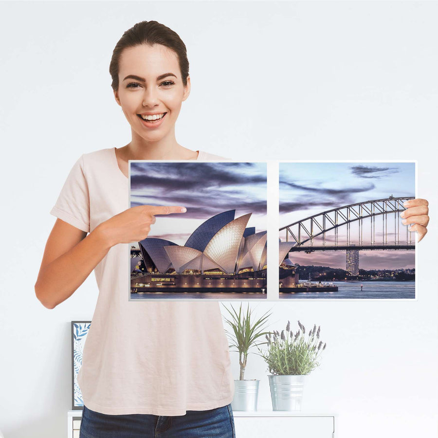 Möbel Klebefolie Sydney - IKEA Expedit Regal 2 Türen Quer - Folie