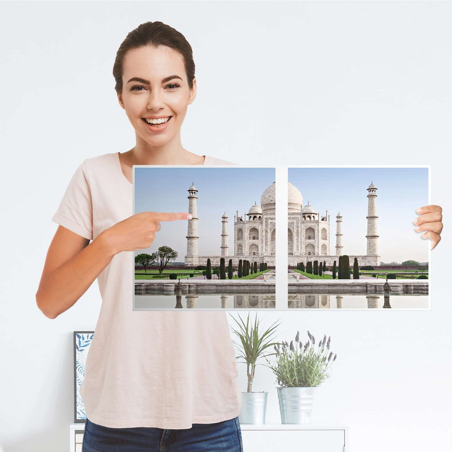 Möbel Klebefolie Taj Mahal - IKEA Expedit Regal 2 Türen Quer - Folie