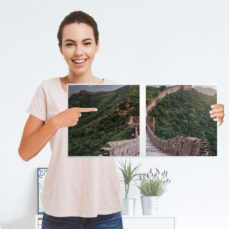 Möbel Klebefolie The Great Wall - IKEA Expedit Regal 2 Türen Quer - Folie