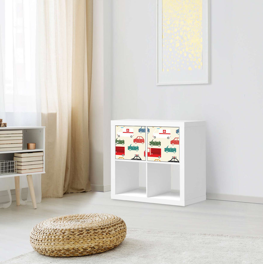 Möbel Klebefolie Cars - IKEA Expedit Regal 2 Türen Quer - Kinderzimmer