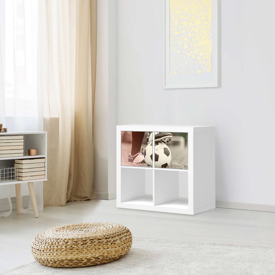 Möbel Klebefolie Kick it - IKEA Expedit Regal 2 Türen Quer - Kinderzimmer