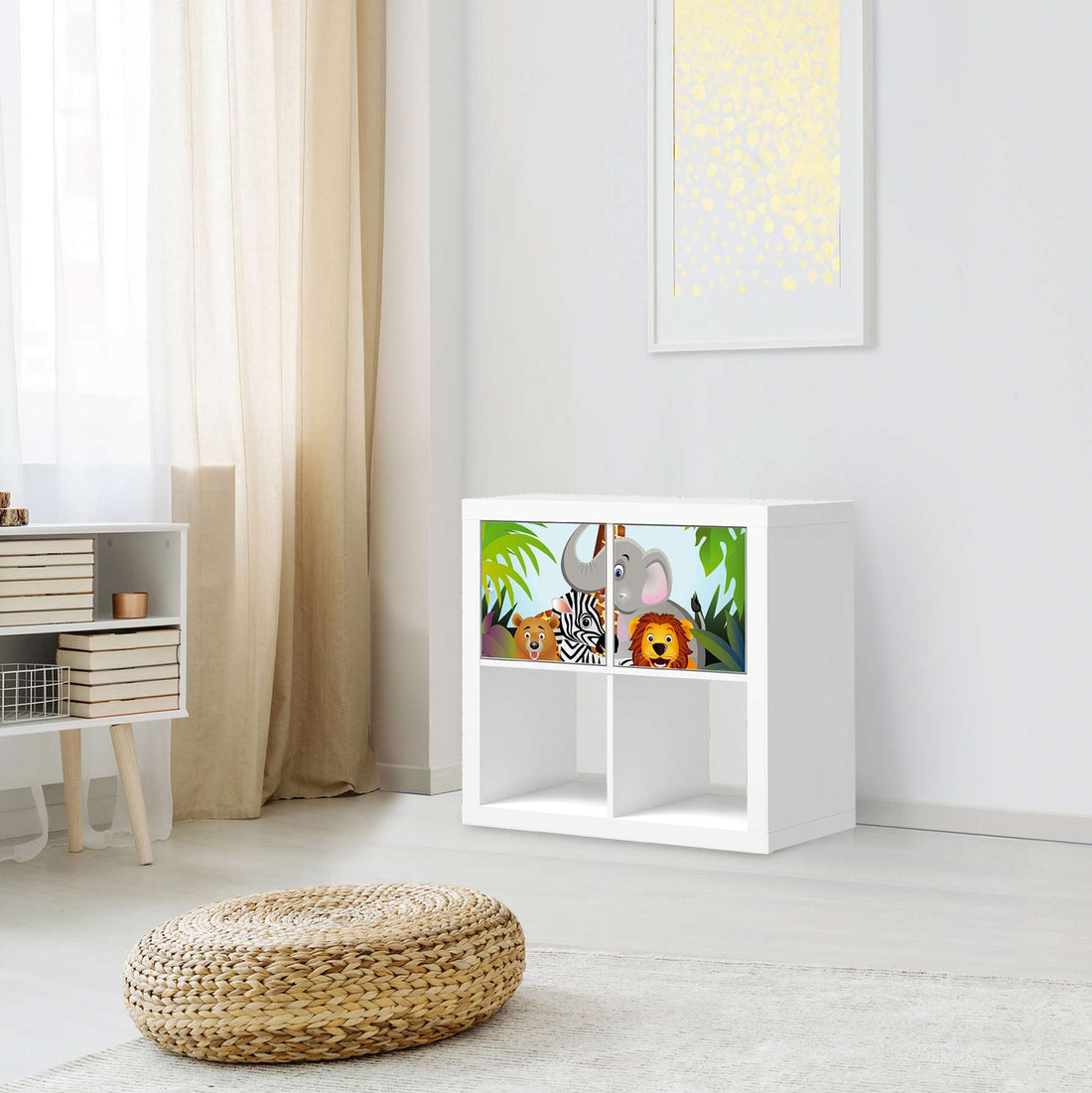 Möbel Klebefolie Wild Animals - IKEA Expedit Regal 2 Türen Quer - Kinderzimmer