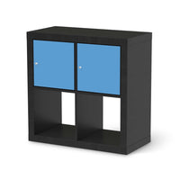 Möbel Klebefolie Blau Light - IKEA Expedit Regal 2 Türen Quer - schwarz