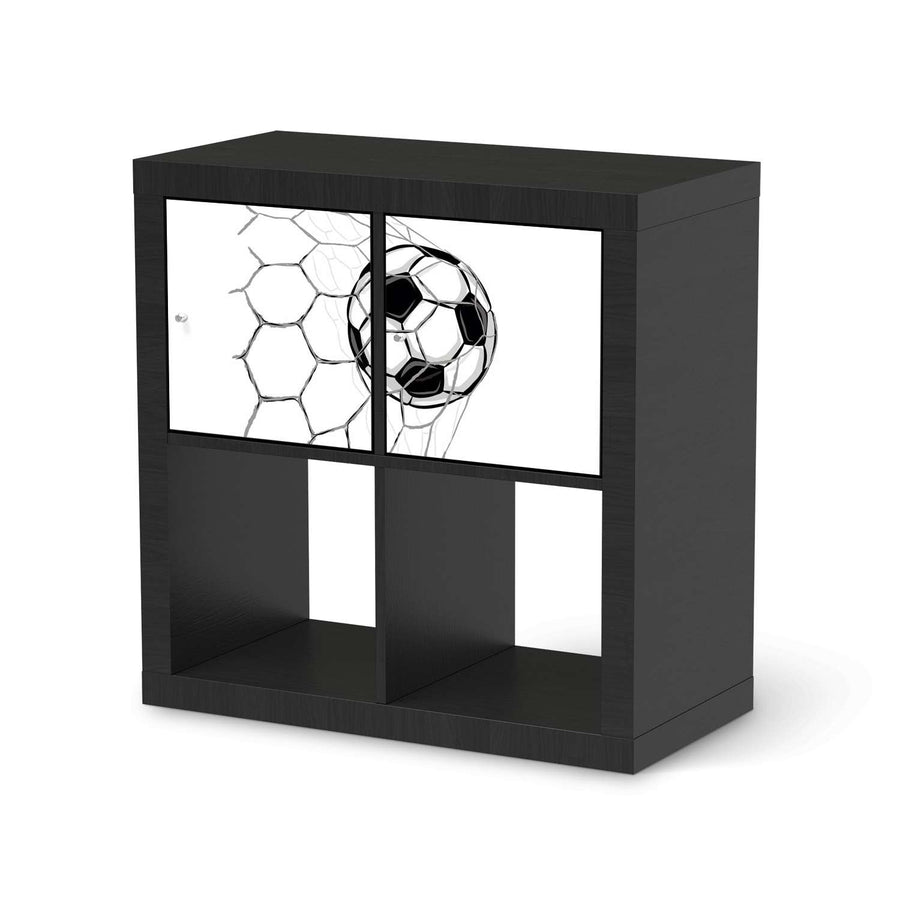 Möbel Klebefolie Eingenetzt - IKEA Expedit Regal 2 Türen Quer - schwarz