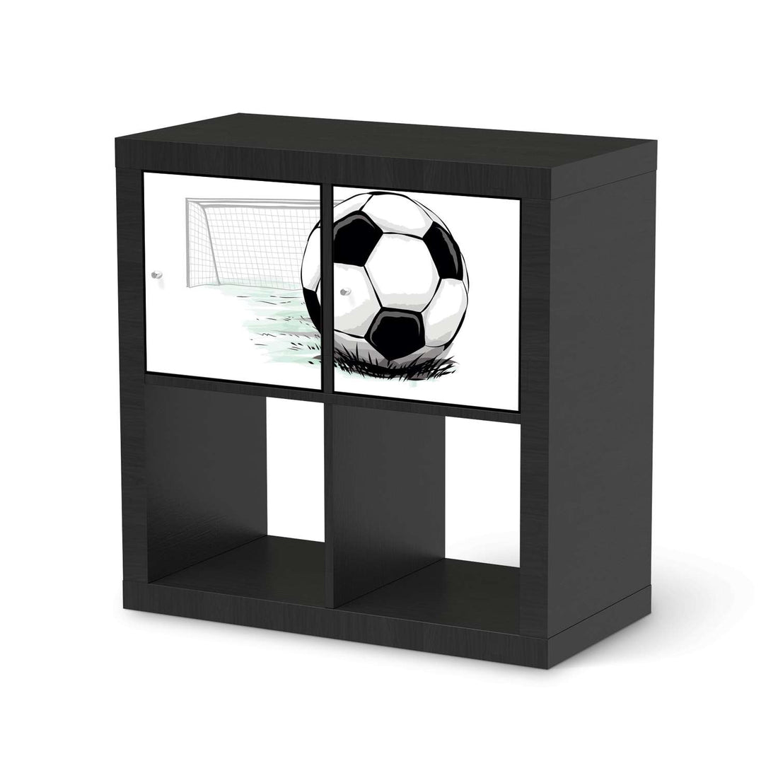 Möbel Klebefolie Freistoss - IKEA Expedit Regal 2 Türen Quer - schwarz